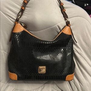 Dooney & Bourke Black and Tan Women's Bag
